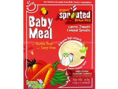 Love Earth Carrot, Tomato and Water Spinach Baby Meal 120g For Cheap