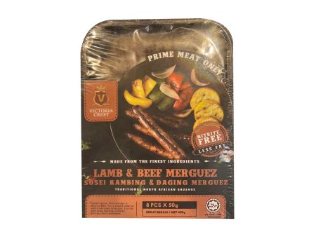 Victoria Crest Lamb & Beef Merguez Sausage 50g x 8 For Cheap