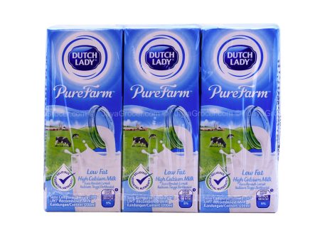 Dutch Lady Pure Farm Low Fat UHT Milk 200ml x 6 Hot on Sale