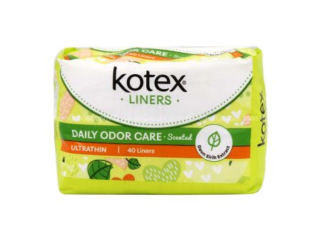 Kotex Liners Ultrathin Daily Odor Care Scented with Daun Sirih Extract 40pcs For Sale