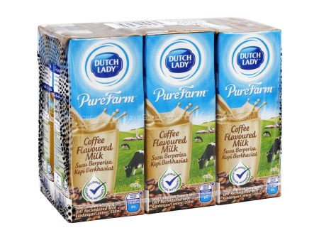 Dutch Lady Pure Farm Coffee UHT Milk 200ml x 6 Online Hot Sale