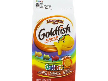 Pepperidge Farm Goldfish Colors Baked Snack Crackers Cheddar Flavour 187g Online