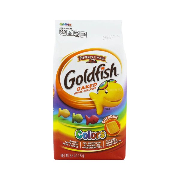 Pepperidge Farm Goldfish Colors Baked Snack Crackers Cheddar Flavour 187g Online