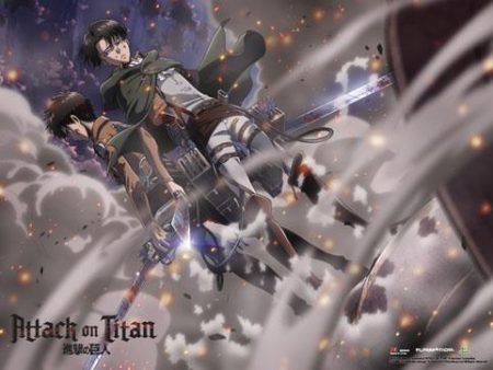 Attack on Titan: Eren & Levi Smoke Special Edition Wall Scroll Online Hot Sale