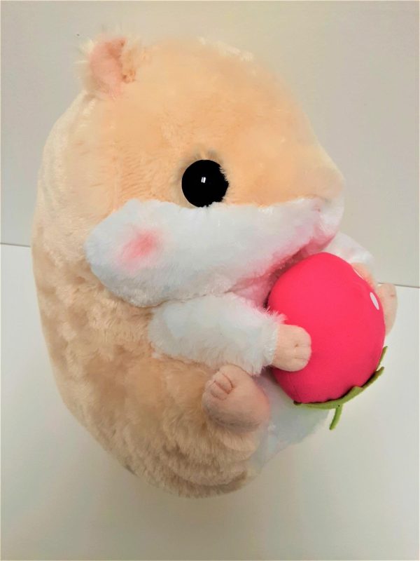 Amuse: Beige Hamster with Strawberry 14  Plush on Sale