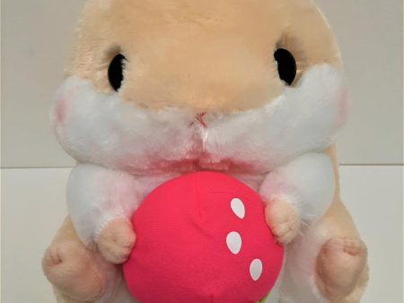 Amuse: Beige Hamster with Strawberry 14  Plush on Sale