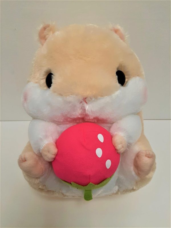 Amuse: Beige Hamster with Strawberry 14  Plush on Sale