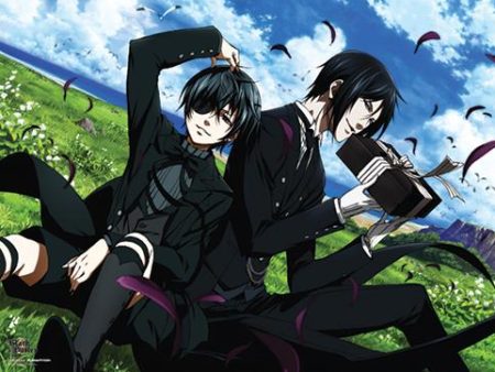 Black Butler II: Ciel & Sebastian Field Wall Scroll Cheap