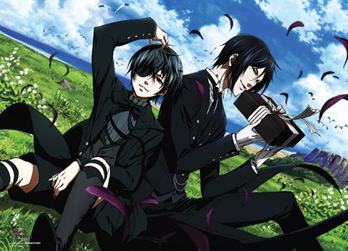 Black Butler II: Ciel & Sebastian Field Wall Scroll Cheap