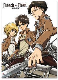 Attack on Titan: Eren, Levi & Armin Wall Scroll Online Hot Sale