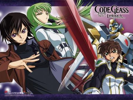 Code Geass: Lelouch, Suzaku & CC Wall Scroll For Sale