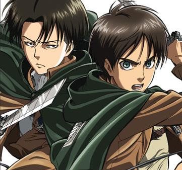 Attack on Titan: Eren & Levi Wall Scroll on Sale