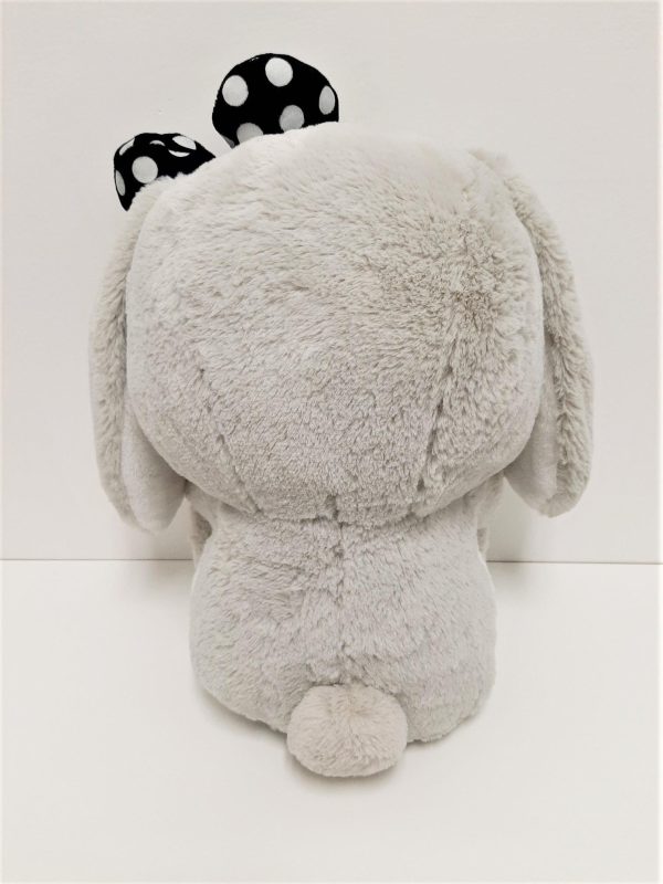 Amuse: Grey Bunny Black Polka-Dot Bow 16  Plush on Sale