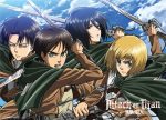 Attack on Titan: Eren, Mikasa, Armin & Levi Wall Scroll Fashion