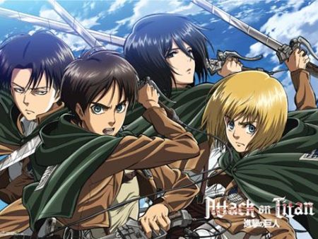 Attack on Titan: Eren, Mikasa, Armin & Levi Wall Scroll Fashion