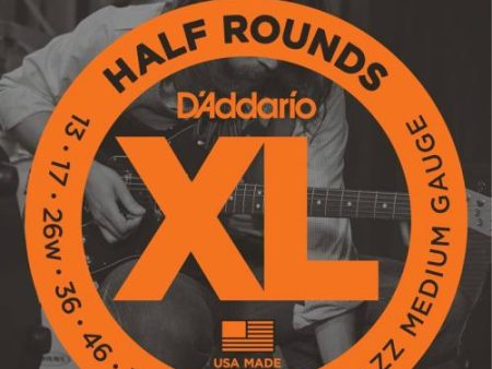 D Addario Half Rounds Electric Strings (Jazz Medium 13-56) For Cheap