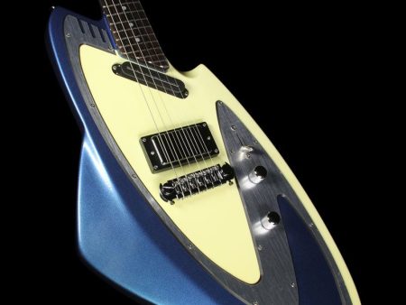 Eastwood Backlund Model 100 Electric Guitar Metallic Blue with Hardshell Case For Discount