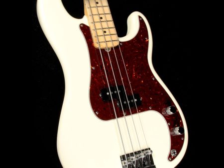 Used 2015 Fender American Standard Precision Bass Electric Bass Guitar Olympic White Online